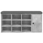 vidaXL Bancă de pantofi, gri beton, 102x32x50 cm, lemn prelucrat vidaXL Bancă de pantofi, gri beton, 102x32x50 cm, lemn prelucrat