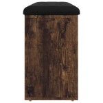 vidaXL Bancă de pantofi, stejar fumuriu, 102x32x50 cm, lemn prelucrat