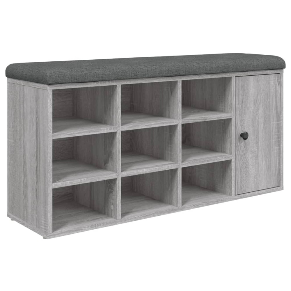 vidaXL Bancă de pantofi, gri sonoma, 102x32x50 cm, lemn prelucrat