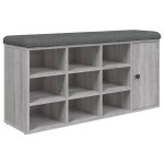 vidaXL Bancă de pantofi, gri sonoma, 102x32x50 cm, lemn prelucrat vidaXL Bancă de pantofi, gri sonoma, 102x32x50 cm, lemn prelucrat