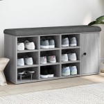 vidaXL Bancă de pantofi, gri sonoma, 102x32x50 cm, lemn prelucrat vidaXL Bancă de pantofi, gri sonoma, 102x32x50 cm, lemn prelucrat