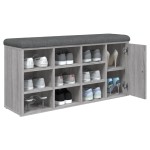 vidaXL Bancă de pantofi, gri sonoma, 102x32x50 cm, lemn prelucrat vidaXL Bancă de pantofi, gri sonoma, 102x32x50 cm, lemn prelucrat