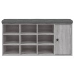 vidaXL Bancă de pantofi, gri sonoma, 102x32x50 cm, lemn prelucrat vidaXL Bancă de pantofi, gri sonoma, 102x32x50 cm, lemn prelucrat
