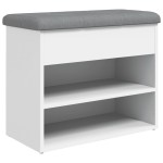 vidaXL Bancă de pantofi, alb, 62x32x50 cm, lemn prelucrat vidaXL Bancă de pantofi, alb, 62x32x50 cm, lemn prelucrat