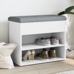 vidaXL Bancă de pantofi, alb, 62x32x50 cm, lemn prelucrat vidaXL Bancă de pantofi, alb, 62x32x50 cm, lemn prelucrat