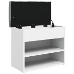 vidaXL Bancă de pantofi, alb, 62x32x50 cm, lemn prelucrat vidaXL Bancă de pantofi, alb, 62x32x50 cm, lemn prelucrat