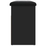 vidaXL Bancă de pantofi, negru, 62x32x50 cm, lemn prelucrat