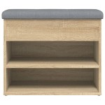 vidaXL Bancă pentru pantofi stejar sonoma 62x32x50 cm lemn prelucrat