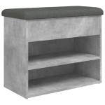vidaXL Bancă de pantofi, gri beton, 62x32x50 cm, lemn prelucrat