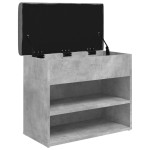 vidaXL Bancă de pantofi, gri beton, 62x32x50 cm, lemn prelucrat