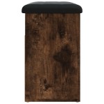 vidaXL Bancă de pantofi, stejar fumuriu, 62x32x50 cm, lemn prelucrat