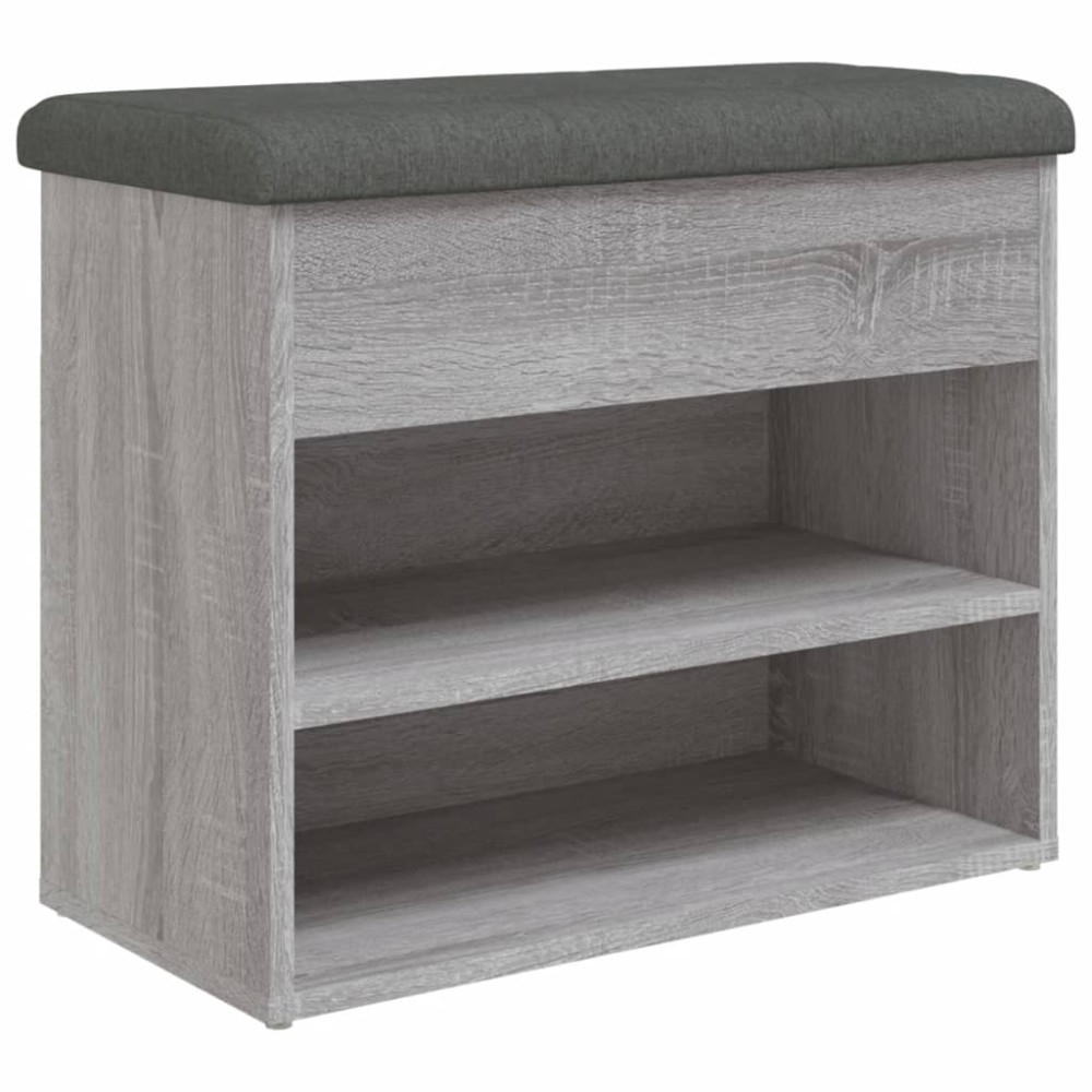 vidaXL Bancă de pantofi, gri sonoma, 62x32x50 cm, lemn prelucrat