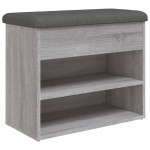 vidaXL Bancă de pantofi, gri sonoma, 62x32x50 cm, lemn prelucrat vidaXL Bancă de pantofi, gri sonoma, 62x32x50 cm, lemn prelucrat