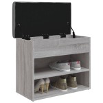 vidaXL Bancă de pantofi, gri sonoma, 62x32x50 cm, lemn prelucrat vidaXL Bancă de pantofi, gri sonoma, 62x32x50 cm, lemn prelucrat
