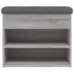 vidaXL Bancă de pantofi, gri sonoma, 62x32x50 cm, lemn prelucrat vidaXL Bancă de pantofi, gri sonoma, 62x32x50 cm, lemn prelucrat