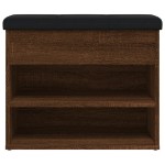 vidaXL Bancă de pantofi, stejar maro, 62x32x50 cm, lemn prelucrat