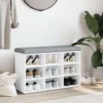 vidaXL Bancă de pantofi, alb, 82x32x50 cm, lemn prelucrat vidaXL Bancă de pantofi, alb, 82x32x50 cm, lemn prelucrat