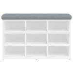 vidaXL Bancă de pantofi, alb, 82x32x50 cm, lemn prelucrat vidaXL Bancă de pantofi, alb, 82x32x50 cm, lemn prelucrat