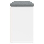 vidaXL Bancă de pantofi, alb, 82x32x50 cm, lemn prelucrat vidaXL Bancă de pantofi, alb, 82x32x50 cm, lemn prelucrat