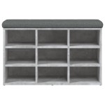 vidaXL Bancă de pantofi, gri beton, 82x32x50 cm, lemn prelucrat vidaXL Bancă de pantofi, gri beton, 82x32x50 cm, lemn prelucrat
