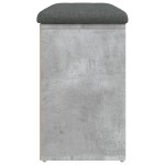 vidaXL Bancă de pantofi, gri beton, 82x32x50 cm, lemn prelucrat vidaXL Bancă de pantofi, gri beton, 82x32x50 cm, lemn prelucrat