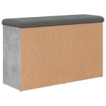 vidaXL Bancă de pantofi, gri beton, 82x32x50 cm, lemn prelucrat vidaXL Bancă de pantofi, gri beton, 82x32x50 cm, lemn prelucrat
