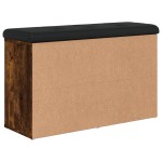 vidaXL Bancă de pantofi, stejar fumuriu, 82x32x50 cm, lemn prelucrat