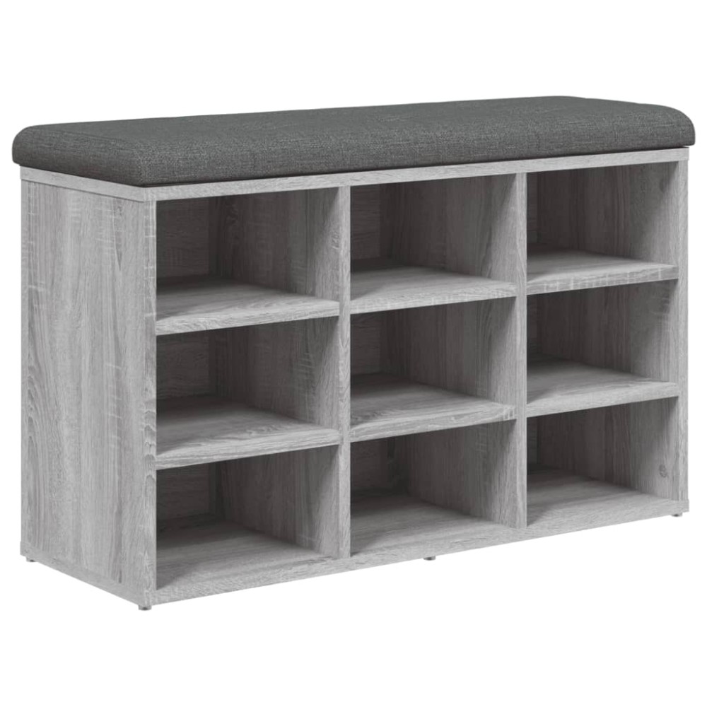 vidaXL Bancă de pantofi, gri sonoma, 82x32x50 cm, lemn prelucrat
