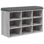 vidaXL Bancă de pantofi, gri sonoma, 82x32x50 cm, lemn prelucrat vidaXL Bancă de pantofi, gri sonoma, 82x32x50 cm, lemn prelucrat