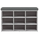 vidaXL Bancă de pantofi, gri sonoma, 82x32x50 cm, lemn prelucrat vidaXL Bancă de pantofi, gri sonoma, 82x32x50 cm, lemn prelucrat