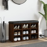 vidaXL Bancă de pantofi, stejar maro, 82x32x50 cm, lemn prelucrat