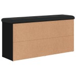 vidaXL Bancă de pantofi, negru, 102x32x50 cm, lemn prelucrat