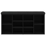 vidaXL Bancă de pantofi, negru, 102x32x50 cm, lemn prelucrat
