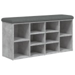 vidaXL Bancă de pantofi, gri beton, 102x32x50 cm, lemn prelucrat vidaXL Bancă de pantofi, gri beton, 102x32x50 cm, lemn prelucrat