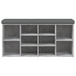 vidaXL Bancă de pantofi, gri beton, 102x32x50 cm, lemn prelucrat vidaXL Bancă de pantofi, gri beton, 102x32x50 cm, lemn prelucrat