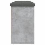 vidaXL Bancă de pantofi, gri beton, 102x32x50 cm, lemn prelucrat vidaXL Bancă de pantofi, gri beton, 102x32x50 cm, lemn prelucrat
