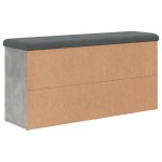 vidaXL Bancă de pantofi, gri beton, 102x32x50 cm, lemn prelucrat vidaXL Bancă de pantofi, gri beton, 102x32x50 cm, lemn prelucrat