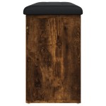 vidaXL Bancă de pantofi, stejar fumuriu, 102x32x50 cm, lemn prelucrat