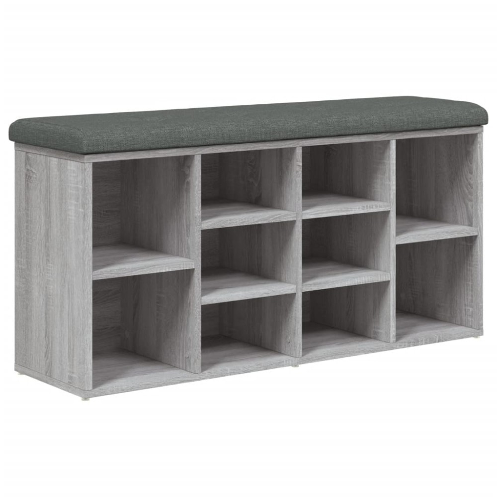 vidaXL Bancă de pantofi, gri sonoma, 102x32x50 cm, lemn prelucrat