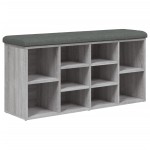 vidaXL Bancă de pantofi, gri sonoma, 102x32x50 cm, lemn prelucrat vidaXL Bancă de pantofi, gri sonoma, 102x32x50 cm, lemn prelucrat