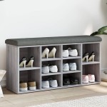 vidaXL Bancă de pantofi, gri sonoma, 102x32x50 cm, lemn prelucrat vidaXL Bancă de pantofi, gri sonoma, 102x32x50 cm, lemn prelucrat