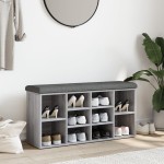 vidaXL Bancă de pantofi, gri sonoma, 102x32x50 cm, lemn prelucrat vidaXL Bancă de pantofi, gri sonoma, 102x32x50 cm, lemn prelucrat