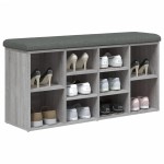 vidaXL Bancă de pantofi, gri sonoma, 102x32x50 cm, lemn prelucrat vidaXL Bancă de pantofi, gri sonoma, 102x32x50 cm, lemn prelucrat