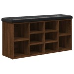 vidaXL Bancă de pantofi, stejar maro, 102x32x50 cm, lemn prelucrat