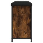 vidaXL Bancă pantofi cu sertar rabatabil, stejar fumuriu, 62x32x56 cm