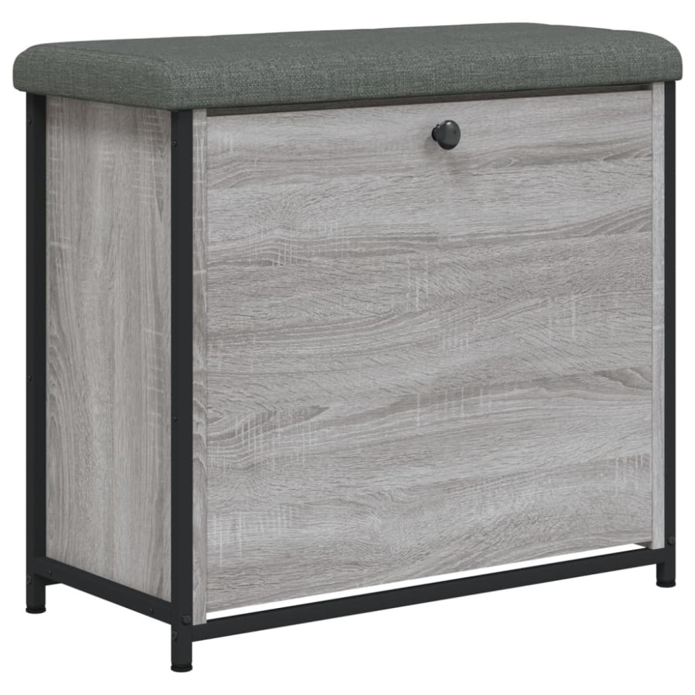 vidaXL Bancă de pantofi cu sertar rabatabil, gri sonoma, 62x32x56 cm