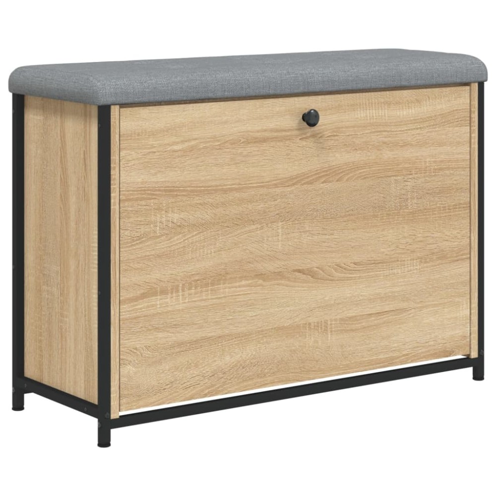 vidaXL Bancă pantofi cu sertar rabatabil, stejar sonoma, 82x32x56 cm