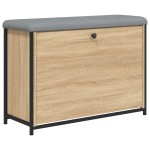vidaXL Bancă pantofi cu sertar rabatabil, stejar sonoma, 82x32x56 cm