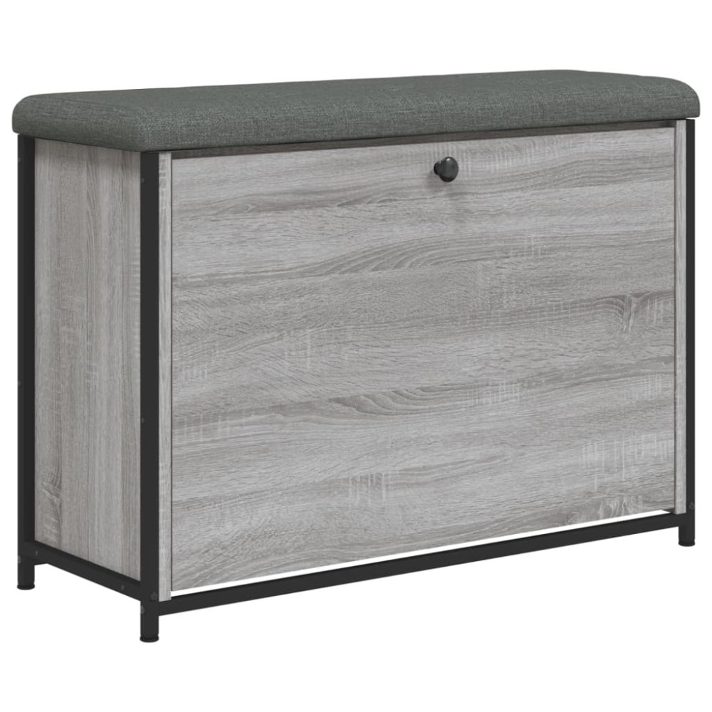 vidaXL Bancă de pantofi cu sertar rabatabil, gri sonoma, 82x32x56 cm