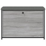 vidaXL Bancă de pantofi cu sertar rabatabil, gri sonoma, 82x32x56 cm vidaXL Bancă de pantofi cu sertar rabatabil, gri sonoma, 82x32x56 cm